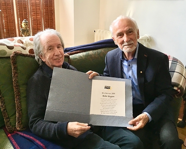 André Gagnon reçoit un prix-hommage des Artistes Pour La Paix