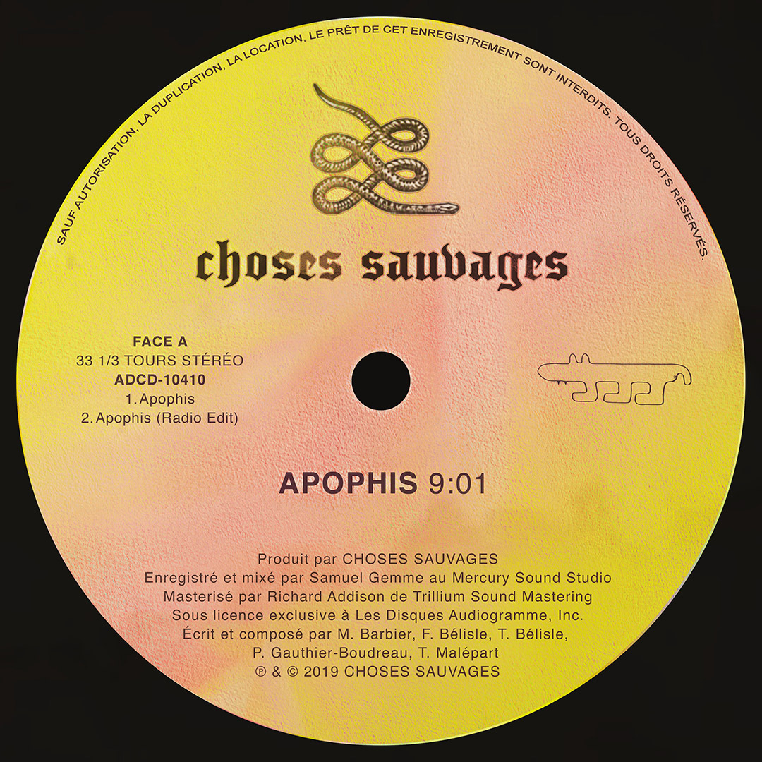 Pochette du EP Apophis de Choses Sauvages